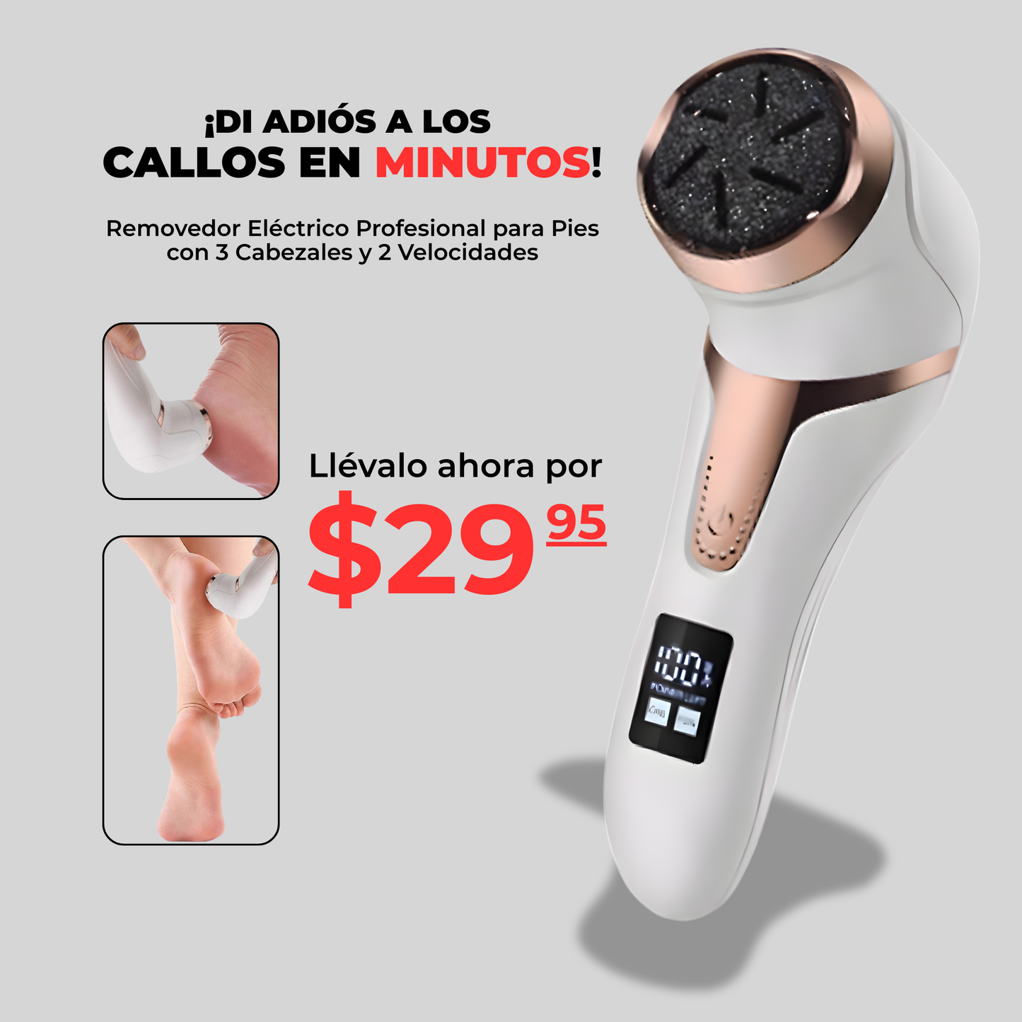 Kit Eléctrico Removedor de Callos para Pies